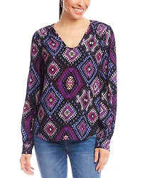 Karen Kane Shirred Blouse