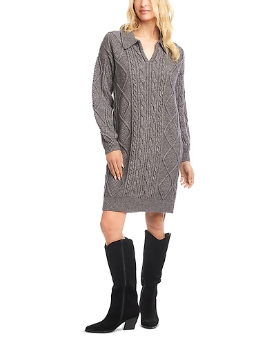 Karen Kane Cable Knit Sweater Dress