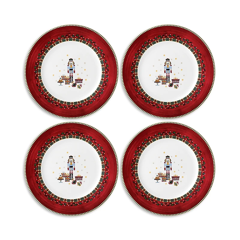 Prouna Nutcracker Canape/Dessert Plate, Set of 4
