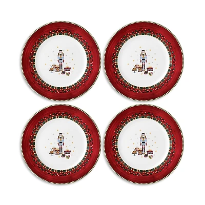 Prouna Nutcracker Canape/Dessert Plate, Set of 4