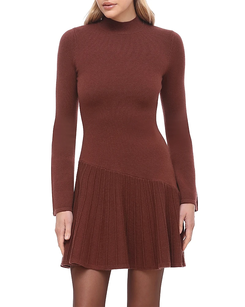 Bagatelle Mock Neck Knit Mini Sweater Dress