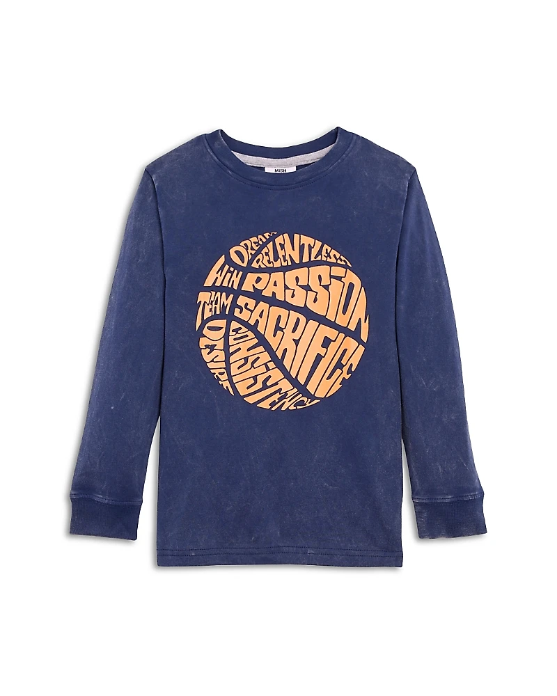 Mish Boys' Team Spirit Long Sleeve Tee - Little Kid