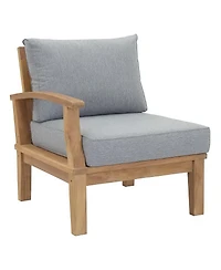 Modway Marina Outdoor Patio Teak Left-Facing Sofa