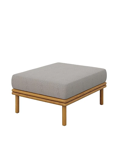 Modway Wren Outdoor Patio Teak Wood Ottoman