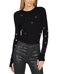 Lauren Moshi McKinley Crystal Butterflies Top
