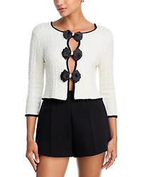Alice and Olivia Akira Boucle Knit Cardigan