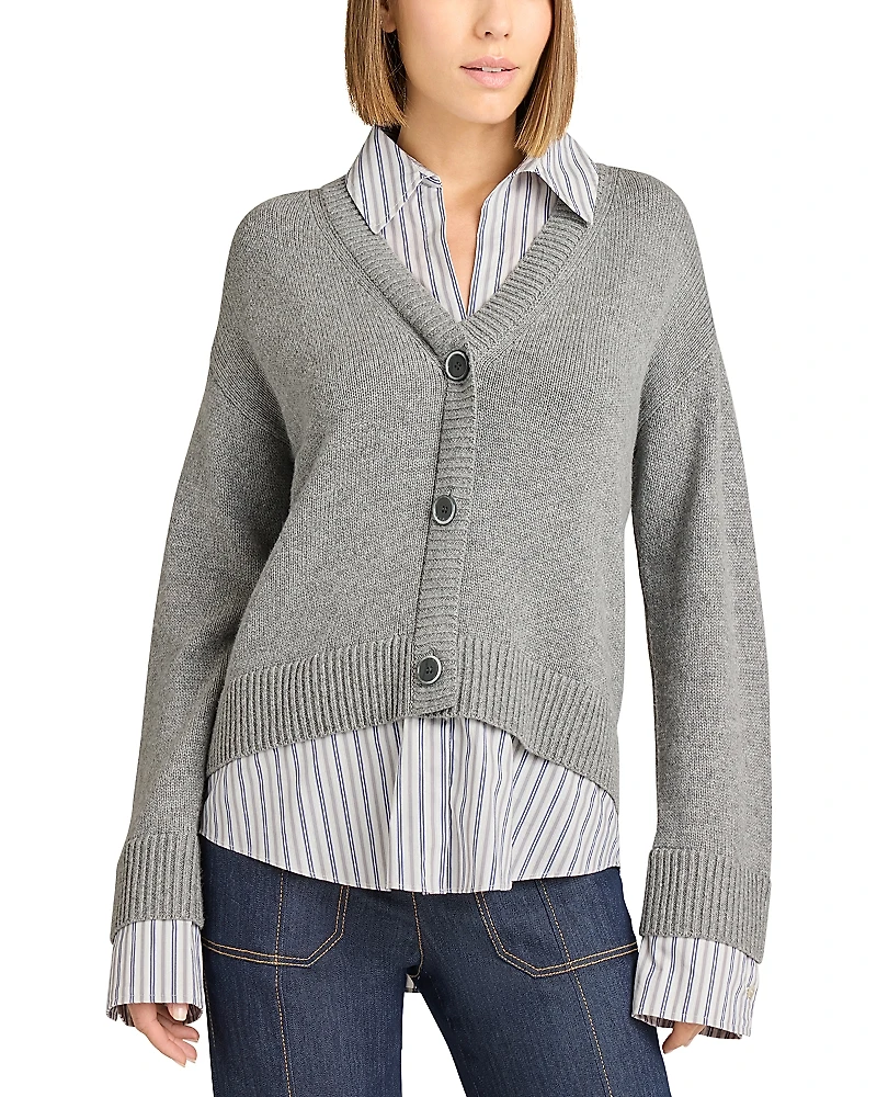 Cinq a Sept Megan Layered Look Cardigan