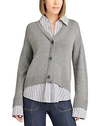 Cinq a Sept Megan Layered Look Cardigan