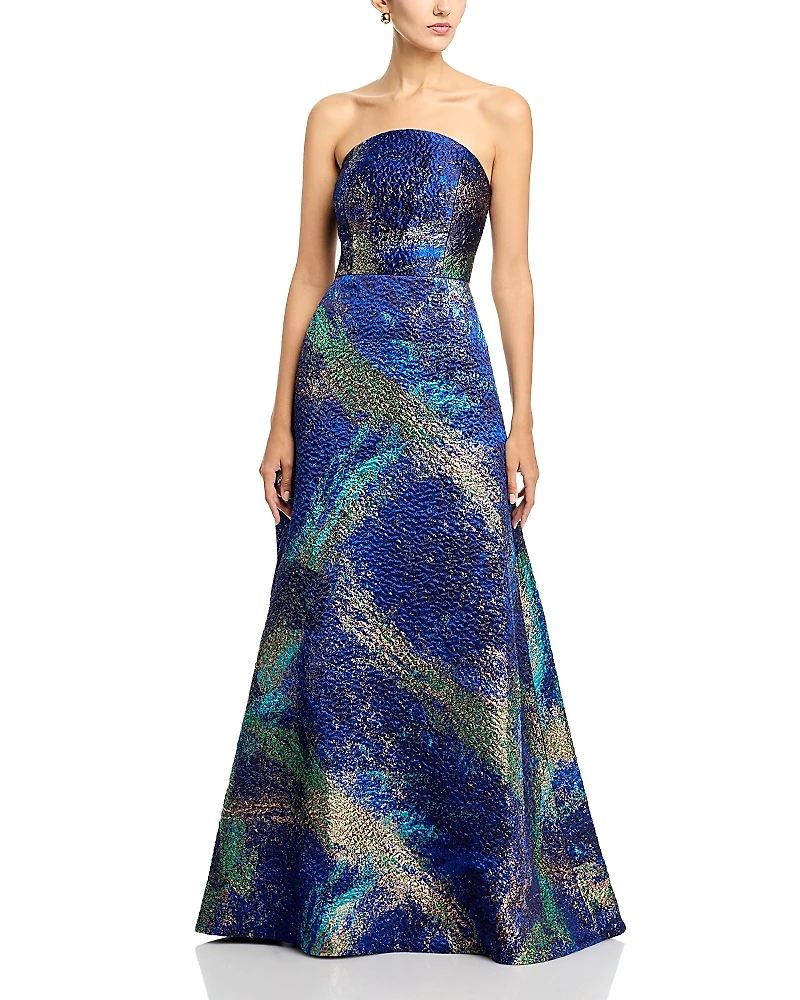 Teri Jon by Rickie Freeman Jacquard Gown
