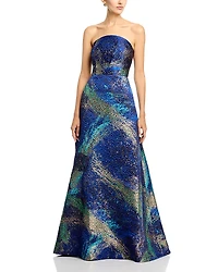 Teri Jon by Rickie Freeman Jacquard Gown