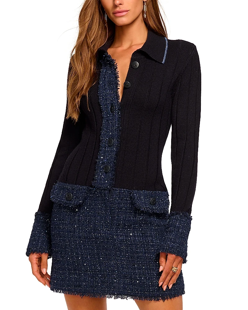 Ramy Brook Ellen Tweed Knit Dress