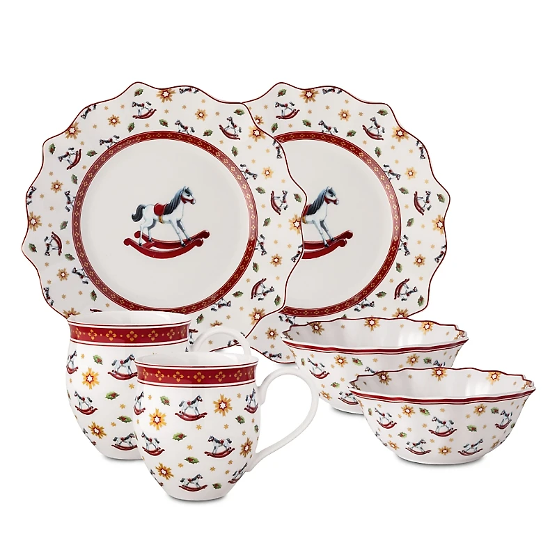 Villeroy & Boch Toy's Delight Rocking Horse 6 Piece Breakfast Set, Service for 2