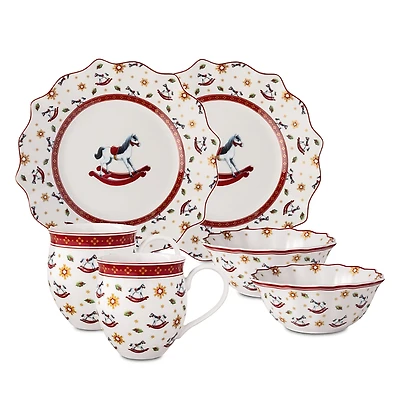 Villeroy & Boch Toy's Delight Rocking Horse 6 Piece Breakfast Set, Service for 2