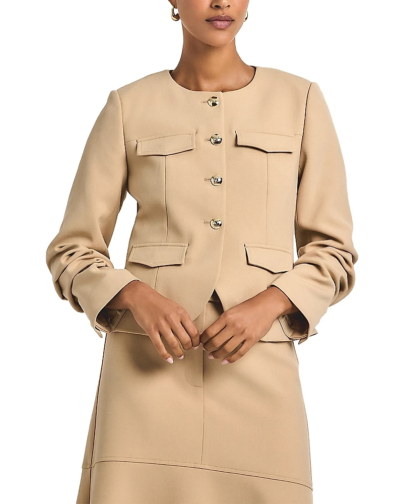 Derek Lam 10 Crosby Novessa Ruched Sleeve Jacket