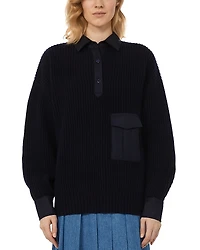 Weekend Max Mara Signature Vanda Collared Wool & Cashmere Sweater