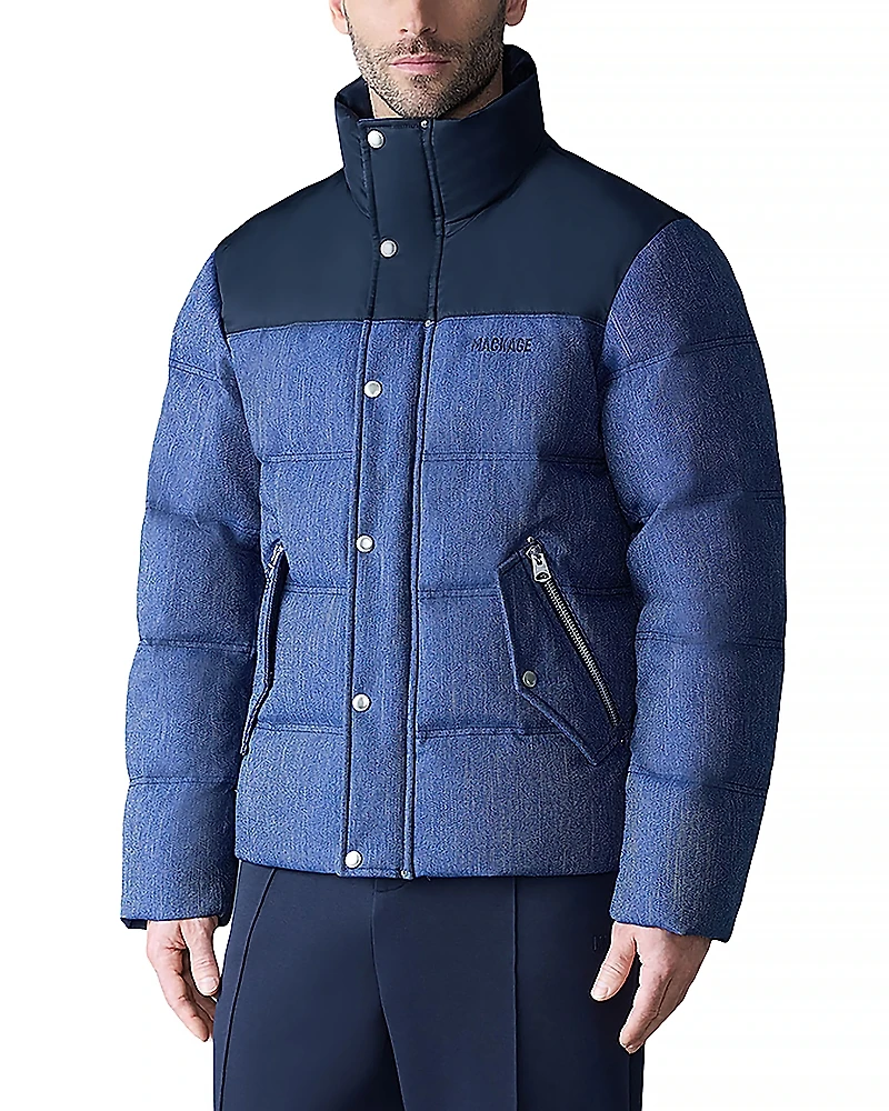 Mackage Everett Denim Quilted Down Jacket