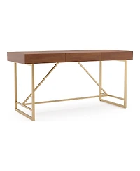 Furniture of America Axole Metal Base Desk with Drawer