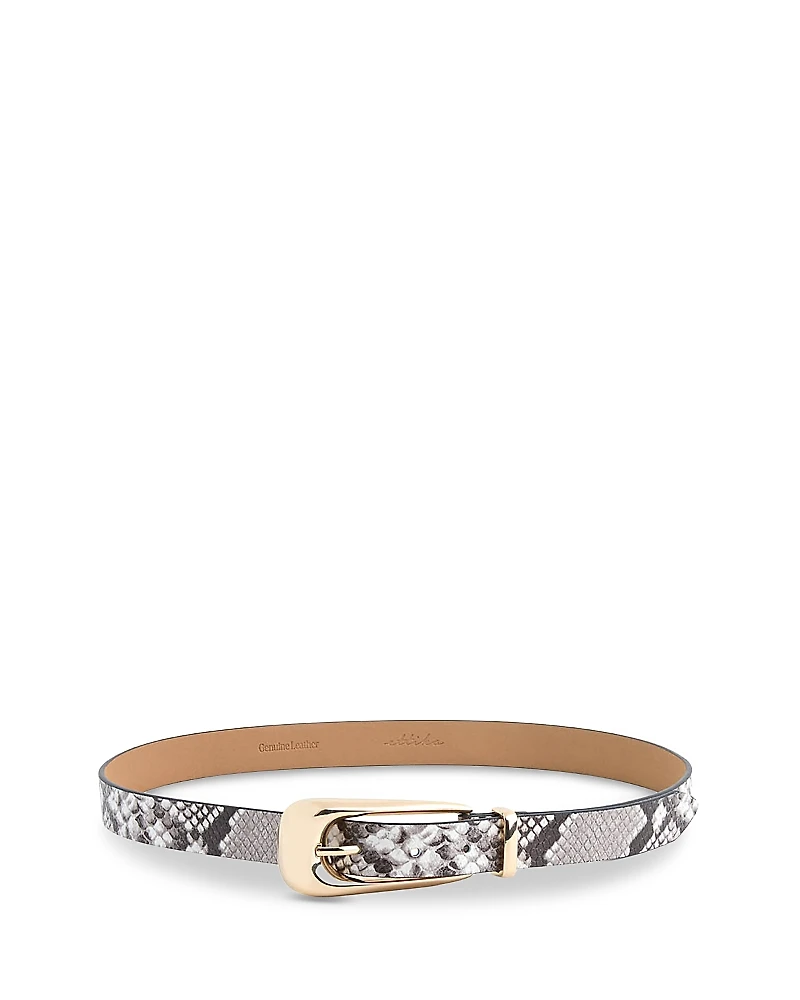 Ettika Women's Signature Snake Embossed Leather Belt