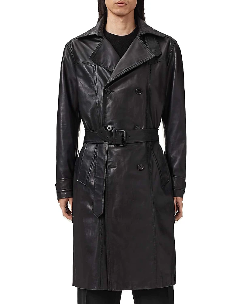 Allsaints Kellett Leather Trench