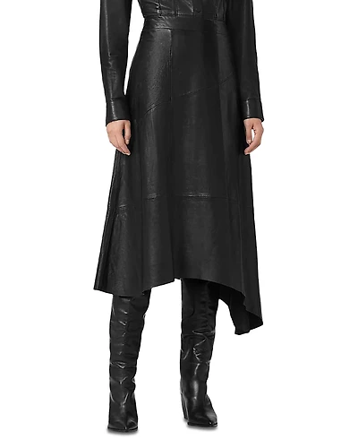 Allsaints Gia Lea Leather Skirt