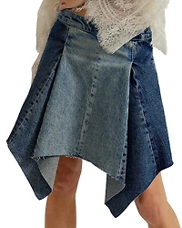 Free People Wild River Denim Handkerchief Skirt