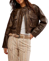 Free People Adrienne Leather Jacket