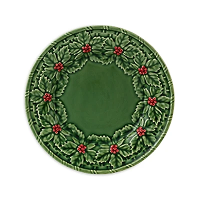 Bordallo Pinheiro Holly Dessert Plate
