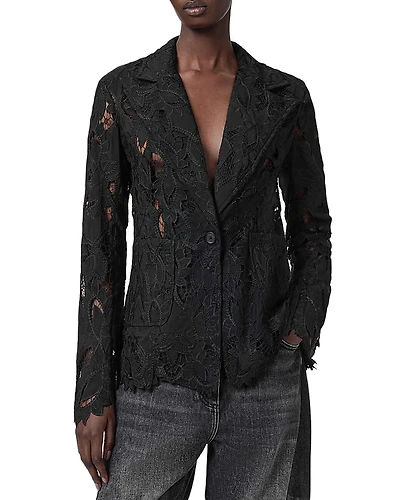 Allsaints Charli Embroidered Lace Blazer