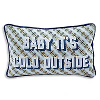 Furbish Studio Baby It's Cold Outside Needlepoint Pillow
