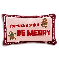 Furbish Studio Be Merry Needlepoint Pillow