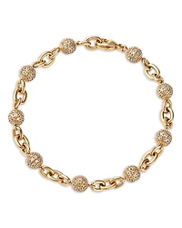 Bloomingdale's Fine Collection Pave Circle Diamond Chain Link Bracelet