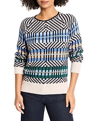 Nic+Zoe Graphic Stripe Sweater