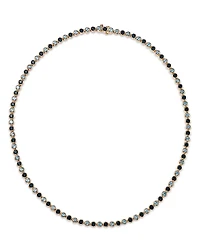 Bloomingdale's Fine Collection London Blue Topaz & Blue Topaz Bezel Set Tennis Necklace