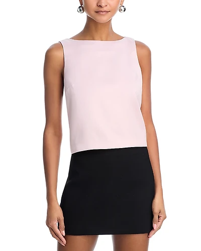 French Connection Carey Satin Bow Shift Top