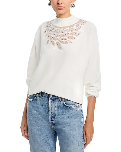 T Tahari Mock Neck Sweater