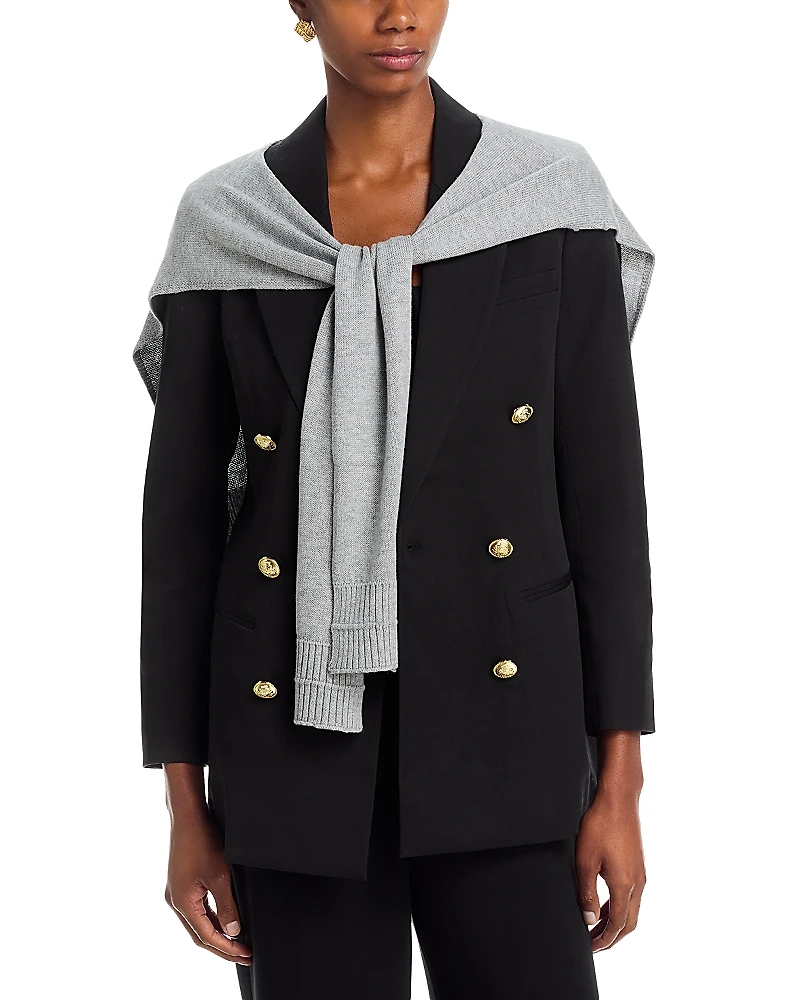 Derek Lam 10 Crosby Walter Double Breasted Jacket with Shrug
