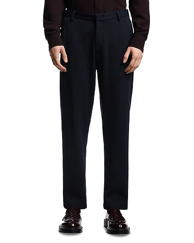 Emporio Armani Regular Fit Double Jersey Jacquard Trousers