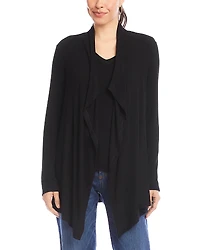 Karen Kane Ribbed Drape Front Cardigan
