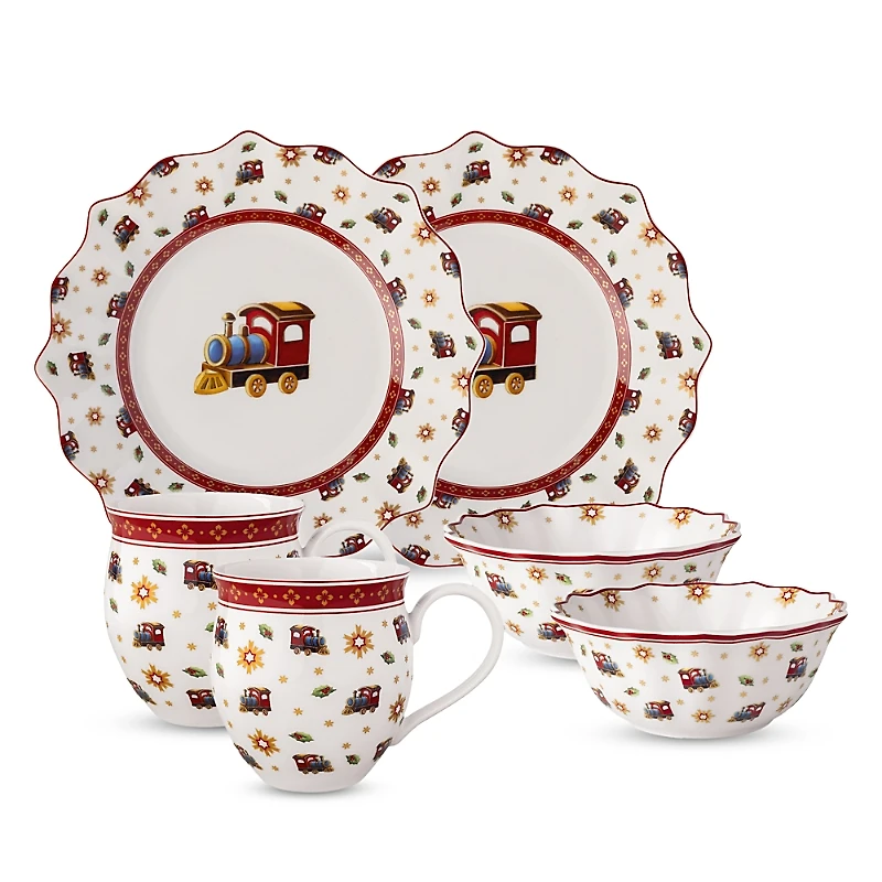 Villeroy & Boch Toy's Delight Locomotive 6 Piece Breakfast Set, Service for 2