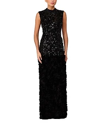 Jenny Packham Julianne Sequin-Embellishment Ruffle Maxi Dress