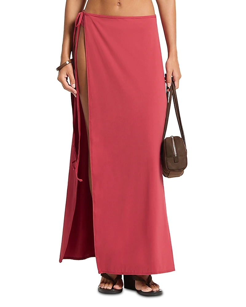bond-eye Wynn Side Tie Swim Cover Up Maxi Skirt