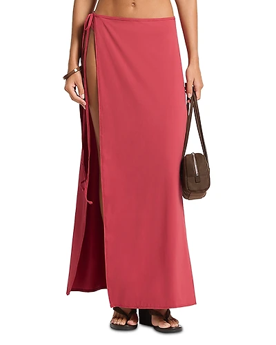 bond-eye Wynn Side Tie Swim Cover Up Maxi Skirt