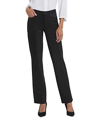 Nydj Petites Marilyn Faux Suede High Rise Straight Jeans