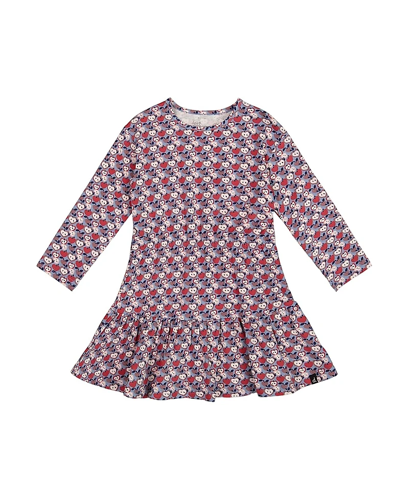Deux par Girls' Organic Cotton Dress with Flounce Hem