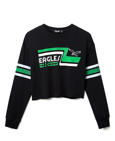 Junk Food Clothing Women's Nfl Philadelphia Eagles Retro Crop Fleece