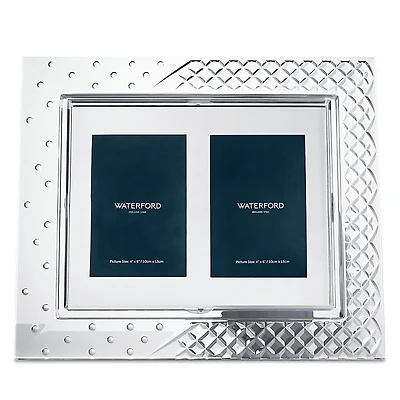 Waterford Celebrations Crystal Double Mount Frame, 8 x 10