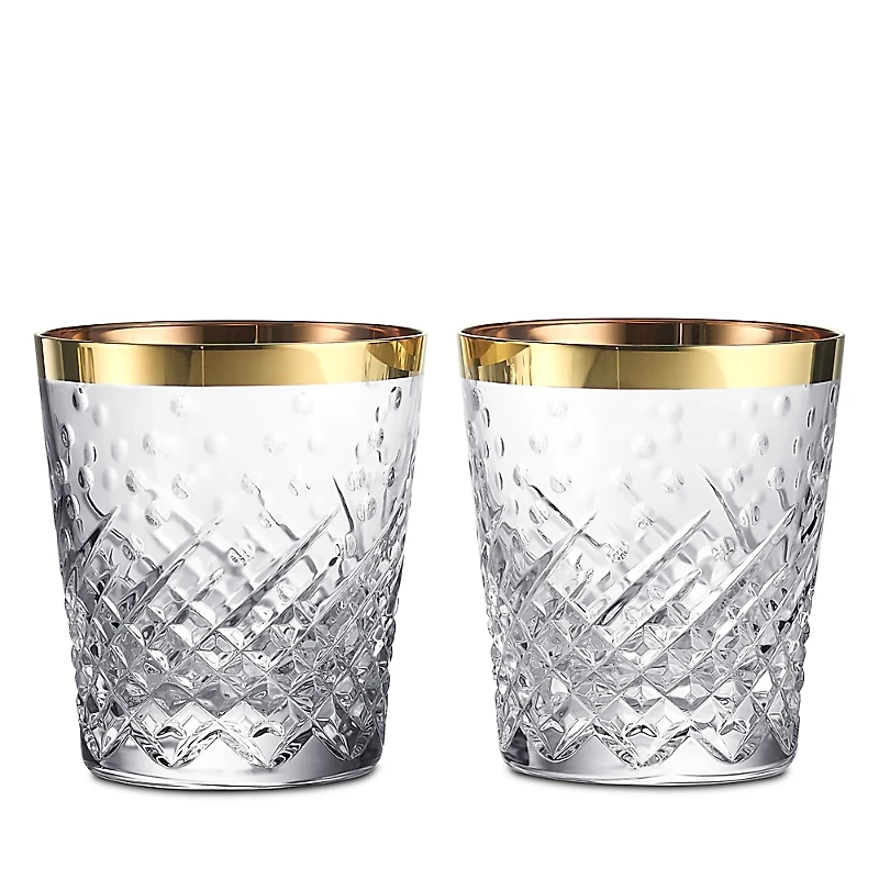 Waterford Celebrations Gilded Crystal Tumbler, Set of 2