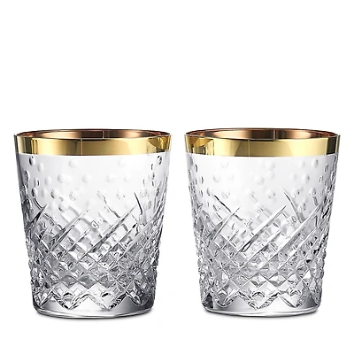 Waterford Celebrations Gilded Crystal Tumbler, Set of 2