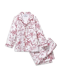 Petite Plume Girls' Timeless Toile Twill Pajama Set - Baby, Little Kid, Big Kid