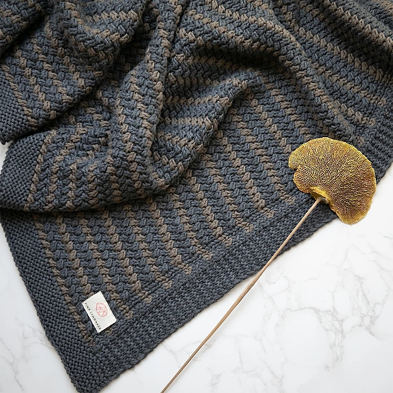 Pink Lemonade Tara Cotton Knit Throw Blanket